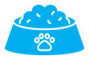 Dog feeding icon