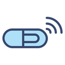 Dog microchip icon