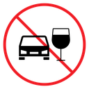 Don't drink and drive sign icon