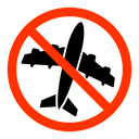 Don't fly sign icon