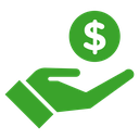 Donation Hand Coin icon