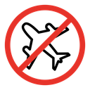 Dont fly sign icon