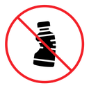 Dont throw away plastic sign icon