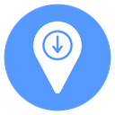 Drop Pin Color Filled icon