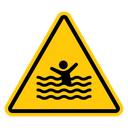 Drowning Warning Sign icon