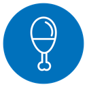 Drumstick bite icon