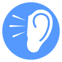 Ear sound waves Color Filled icon
