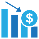 Economic Loss Color Filled icon