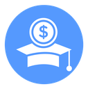Education Cost Graduation Cap icon