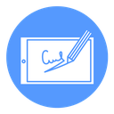 Electronic signature icon