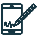Electronic signature 2 icon