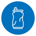 Empty can soda icon
