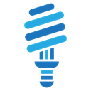 Energy efficiency light bulb icon