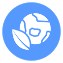 Environment Leaf Globe Color Filled icon