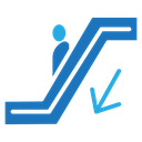 Escalator down icon
