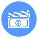 Fanned Cash Bills Color Filled icon