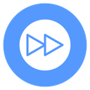 Fast Forward Button Color Filled icon