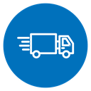 Fast shipping delivery truck icon