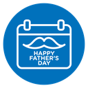 Fathers day calendar icon