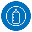 Feeding bottle forbidden icon