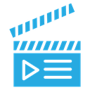 Film Editing Clapperboard Play icon