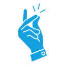 Finger snapping icon