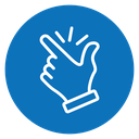 Finger snapping icon
