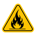 Fire warning sign icon