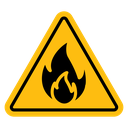 Fire warning sign icon
