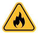 Fire warning sign icon