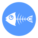 Fish bone Color Filled icon