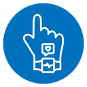 Fitness tracker smart watch icon