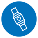 Fitness tracker smart watch icon