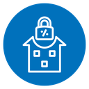 Fixed rate mortgage icon