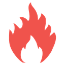 Flame Fire Inner Core Color Filled icon