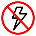 Flash Off Bolt icon