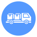 Flatbed Delivery Truck Color Filled icon