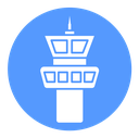 Flight control tower Color Filled icon