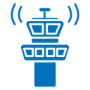 Flight control tower icon
