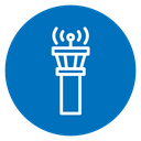 Flight control tower icon