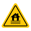 Flood disaster sign icon