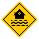 Flood Warning Sign icon