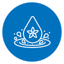 Floral Water Drop Color Filled icon