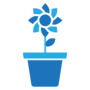 Flower in pot icon