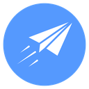 Flying Paper Plane Color Filled icon