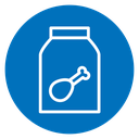 Food delivery paper bag icon
