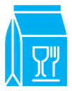 Food delivery paper bag icon