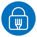 Food security lock icon