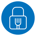 Food security lock icon