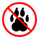 Forbidden dog pet sign icon